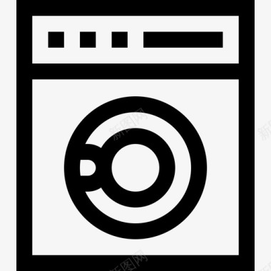 家用洗衣机17台直列式图标图标