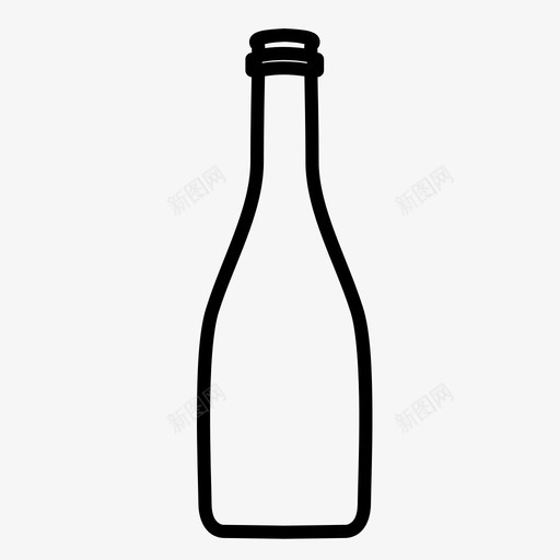 瓶子香槟喝水图标svg_新图网 https://ixintu.com 喝水 水瓶 瓶子 酒瓶 香槟