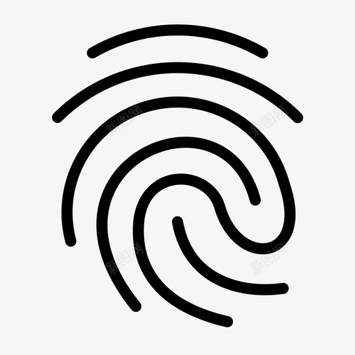指纹生物特征身份图标svg_新图网 https://ixintu.com 唯一 指纹 特征 生物 身份