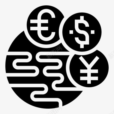 货币经济外国图标图标