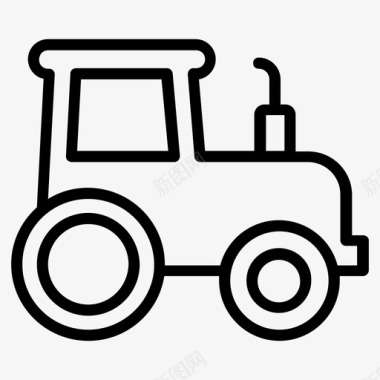 拖拉机农业机械农用拖拉机图标图标