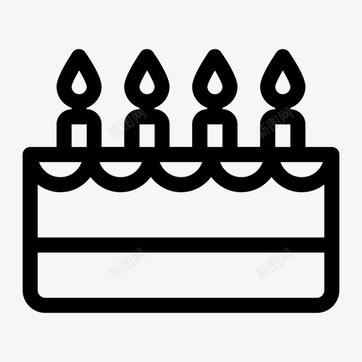 生日蛋糕庆祝甜点图标svg_新图网 https://ixintu.com 庆祝 甜点 生日蛋糕