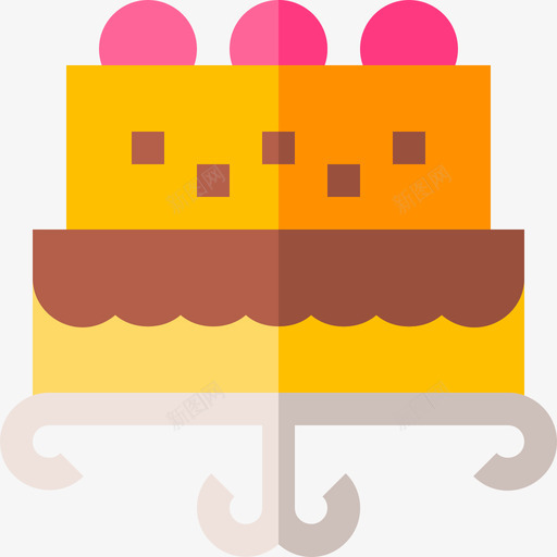蛋糕生日103平的图标svg_新图网 https://ixintu.com 平的 生日 蛋糕
