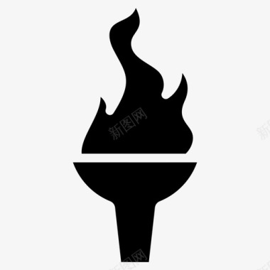 奥林匹克圣火火焰燃烧奥林匹克之火图标图标