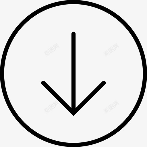 向下箭头按钮标志图标svg_新图网 https://ixintu.com 向下 应用程序 按钮 标志 箭头 网站