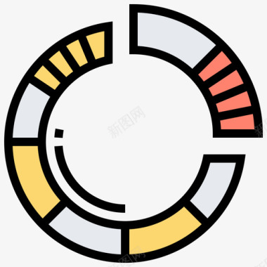 饼图业务分析15线性颜色图标图标