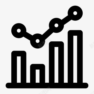 统计分析条形图图标图标