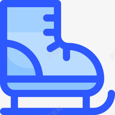 冰鞋冬季100蓝色图标图标
