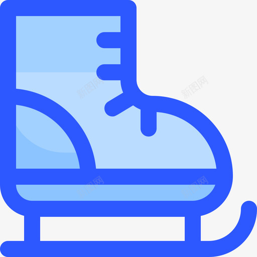 冰鞋冬季100蓝色图标svg_新图网 https://ixintu.com 冬季100 冰鞋 蓝色