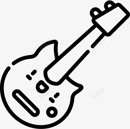 电吉他音乐节52线性图标svg_新图网 https://ixintu.com 吉他 线性 音乐节
