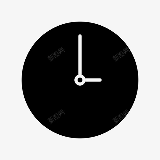 时钟时间基本字形图标svg_新图网 https://ixintu.com 基本 字形 时钟 时间