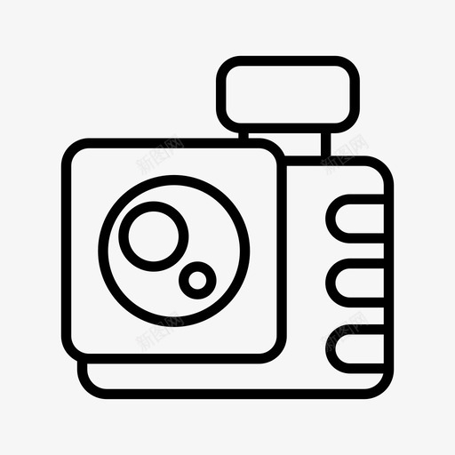 相机数码小工具图标svg_新图网 https://ixintu.com 小工具 数码 照片 相机 相机线 视频