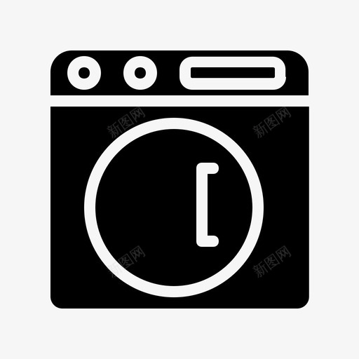 洗衣机干衣机电子收纳机图标svg_新图网 https://ixintu.com 干衣机 收纳机 洗衣机 电子