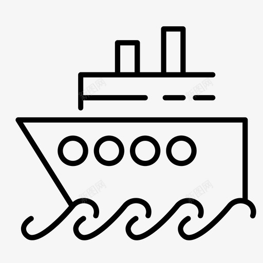 船邮轮运输图标svg_新图网 https://ixintu.com 旅行 运输 邮轮