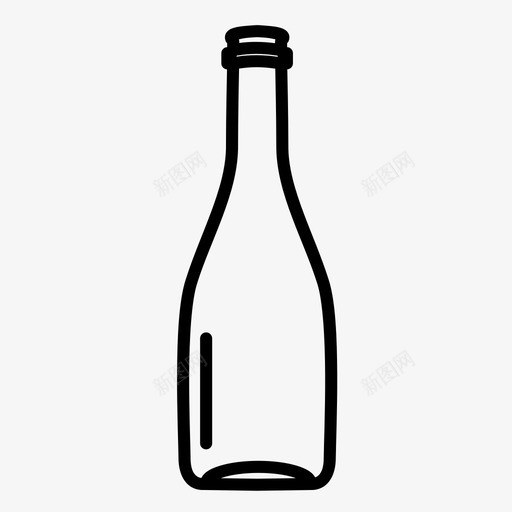瓶子香槟喝水图标svg_新图网 https://ixintu.com 喝水 水瓶 瓶子 酒瓶 香槟