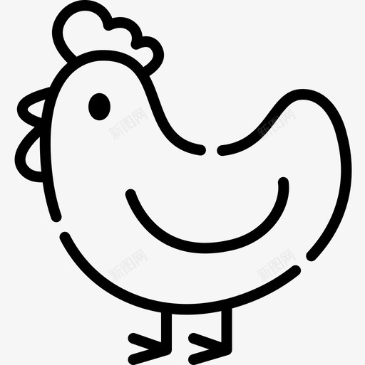 母鸡55只动物直系图标svg_新图网 https://ixintu.com 55只 动物 母鸡 直系