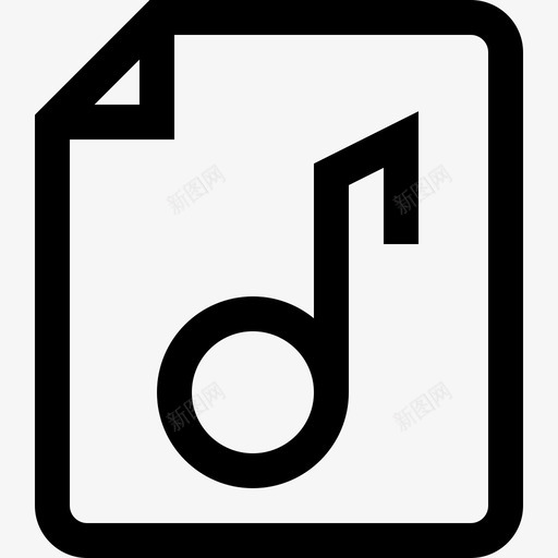 音乐文件文件音乐音符图标svg_新图网 https://ixintu.com 声音 多媒体 文件 曲调 音乐 音符