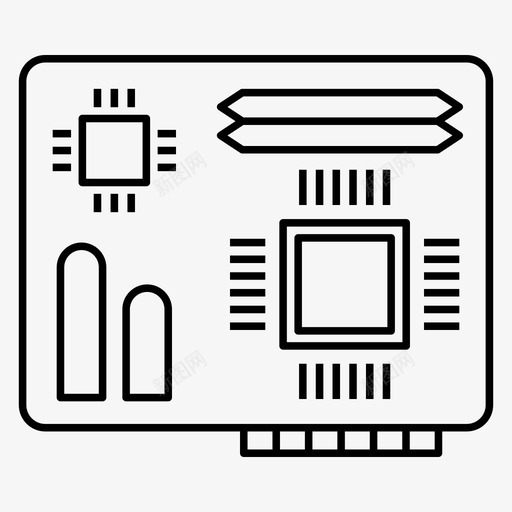 主板电路板硬件图标svg_新图网 https://ixintu.com 主板 图标 微电子 电路板 硬件 线图 计算机