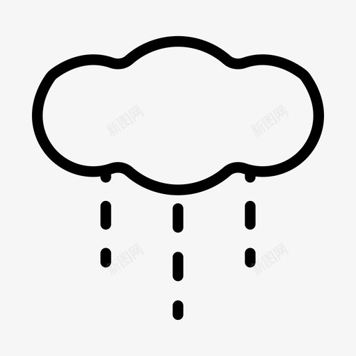 下雨坏天气云图标svg_新图网 https://ixintu.com 下雨 云 坏天气 旅行 阴天