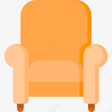 扶手椅家用电器16扁平图标图标