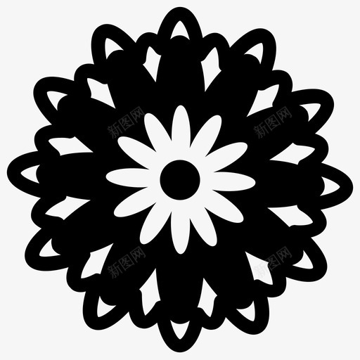 花卉符号装饰花花卉图标svg_新图网 https://ixintu.com 图案 天然 符号 花卉 装饰 装饰性 设计