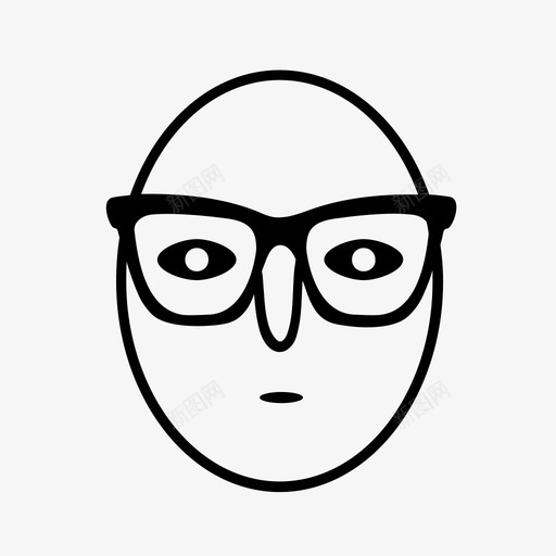 脸化身表情符号图标svg_新图网 https://ixintu.com 化身 教授 眼睛 眼镜 符号 表情
