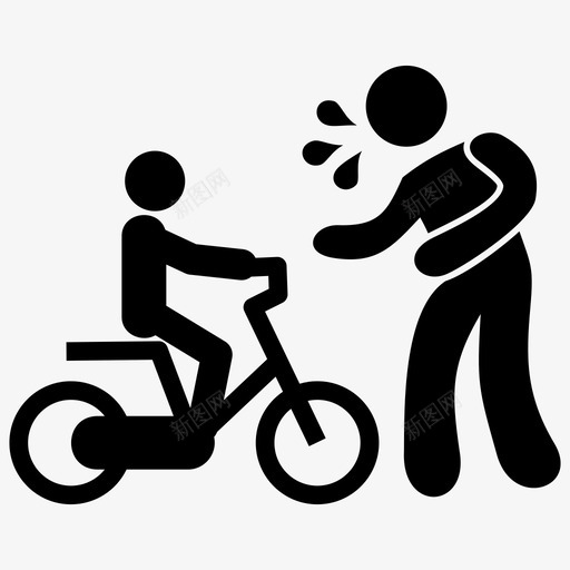 骑自行车健身健康图标svg_新图网 https://ixintu.com 体育活动 健康 健身 生活方式 骑自行车 骑行