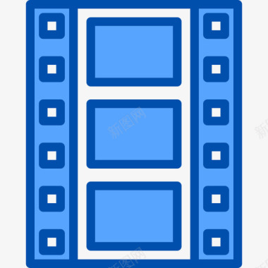 电影电影3蓝色图标图标
