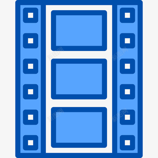 电影电影3蓝色图标svg_新图网 https://ixintu.com 电影 电影3 蓝色