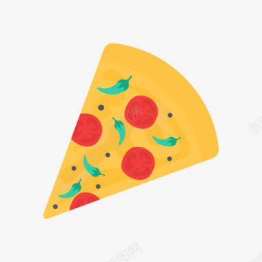 披萨快餐72扁平图标图标