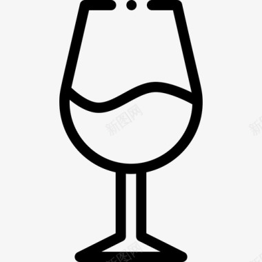 酒杯美食18线性图标图标