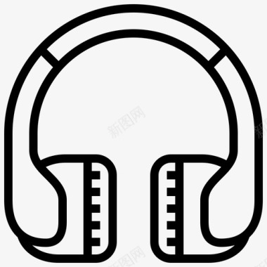 耳机嘻哈33线性图标图标