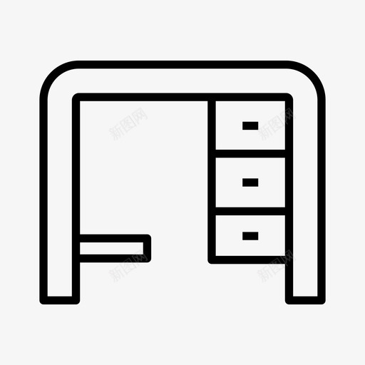 办公桌家具办公室图标svg_新图网 https://ixintu.com 办公室 办公桌 场所 家具 工作 工作场 桌子 系列 餐桌