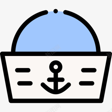 水手帽水手26线型颜色图标图标