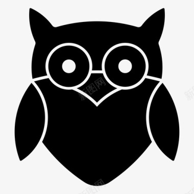 猫头鹰动物鸟图标图标
