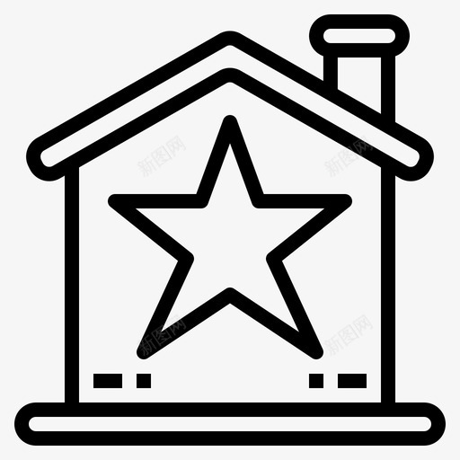 星星兴奋快乐图标svg_新图网 https://ixintu.com 兴奋 在一起 快乐 房子 星星 轮廓