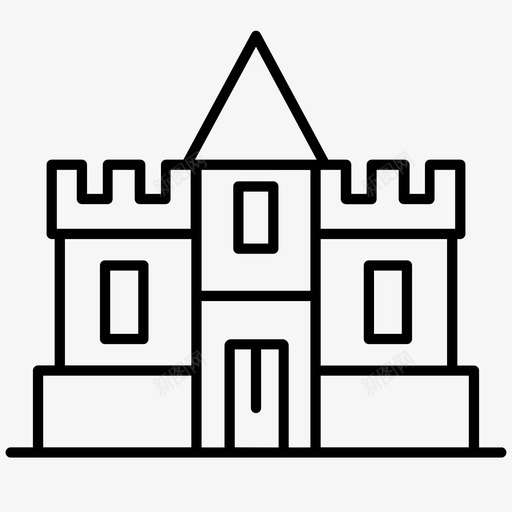 城堡建筑物地方图标svg_新图网 https://ixintu.com 地方 城堡 建筑物