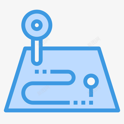 路线导航36蓝色图标svg_新图网 https://ixintu.com 导航 蓝色 路线