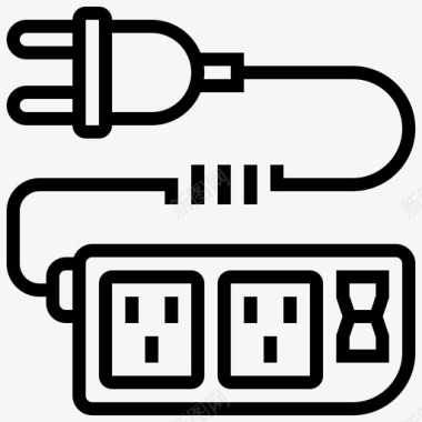 电源插座电源线插头1图标图标