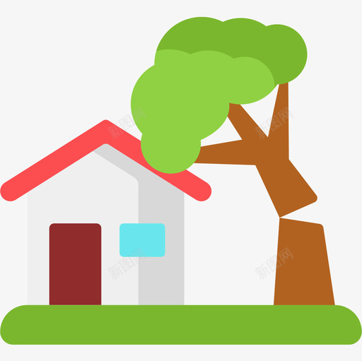 树自然灾害23平坦图标svg_新图网 https://ixintu.com 平坦 树 自然灾害23
