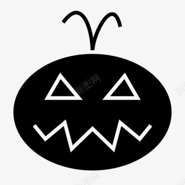 南瓜万圣节南瓜灯图标图标