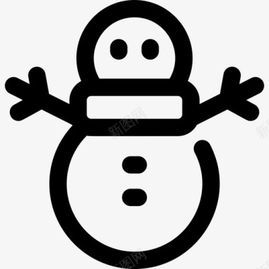 雪人圣诞节282直系图标图标