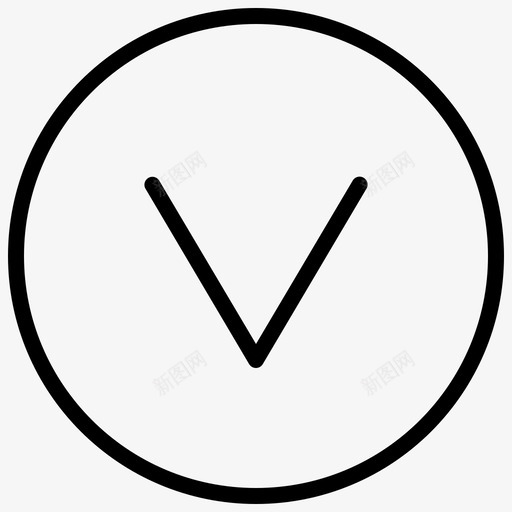 向下按钮箭头方向图标svg_新图网 https://ixintu.com 向下按钮 向下箭头 方向 箭头