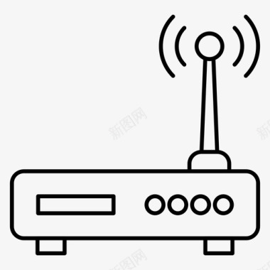 调制解调器宽带调制解调器互联网设备图标图标
