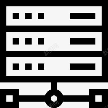 服务器计算机41线性图标图标
