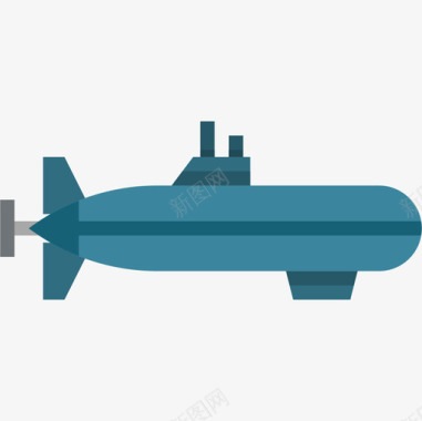 潜艇军用33扁平图标图标