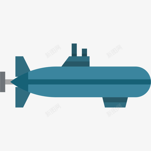 潜艇军用33扁平图标svg_新图网 https://ixintu.com 军用 扁平 潜艇