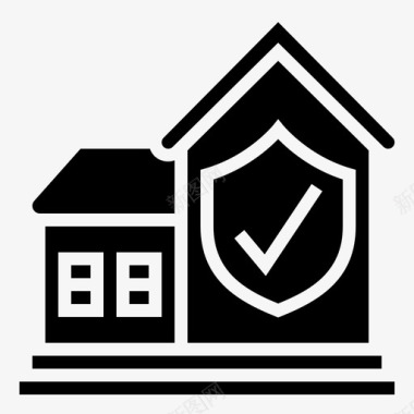 安全家庭安全2字形图标图标