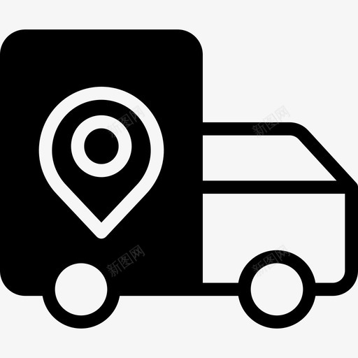 送货卡车位置hgvpin图标svg_新图网 https://ixintu.com 位置 卡车 送货