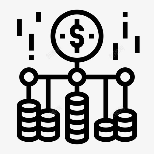 拨款会计分行图标svg_新图网 https://ixintu.com 会计 分行 拨款 硬币